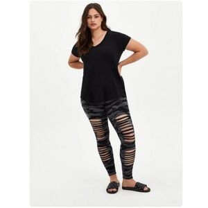 TORRID Destructed Front Premium Camo Leggings